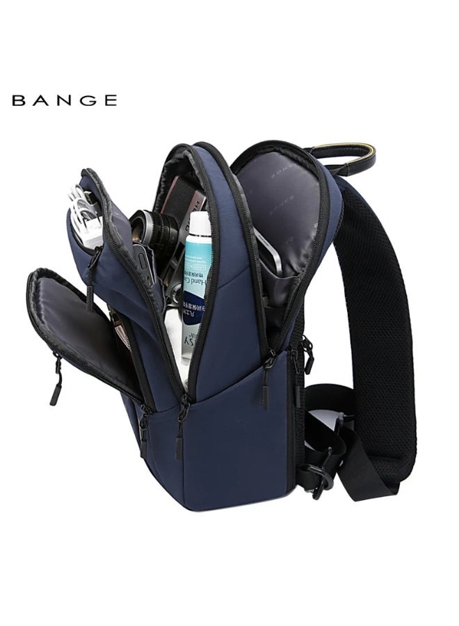 بانجي BANGE 7868 Blue New High Quality Lightweight Shoulder Bags Waterproof Anti Theft Crossbody Shoulder Bag Men's Crossbody Bag - Image 5